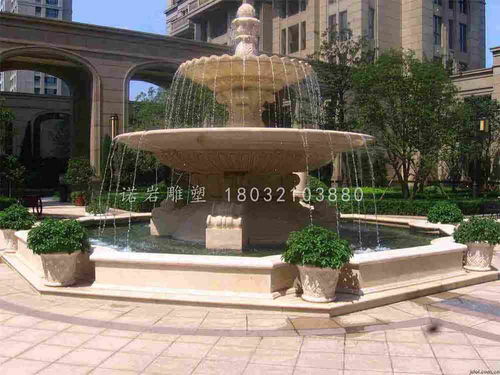 廣漢黃銹石噴泉雕塑 風景園林中的匠心杰作